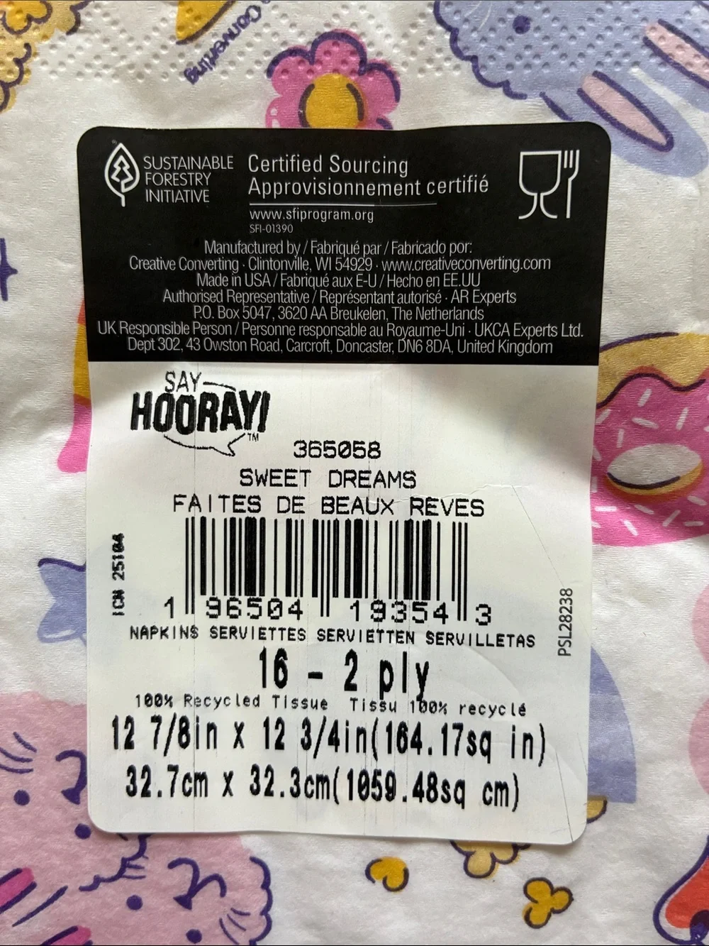 Say Hooray Sweet Dreams Slumber Party Napkins - Four Packs